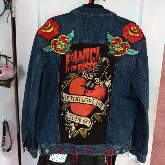 Sneak peek @ WIP custom Rage Against the Sewing Machine upcoming jackets! Ooak🧵 - Picture 3 of 16